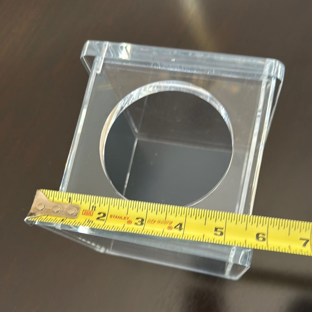 Lucite Mirror Cube Tissue Holder - Picture 9 of 9